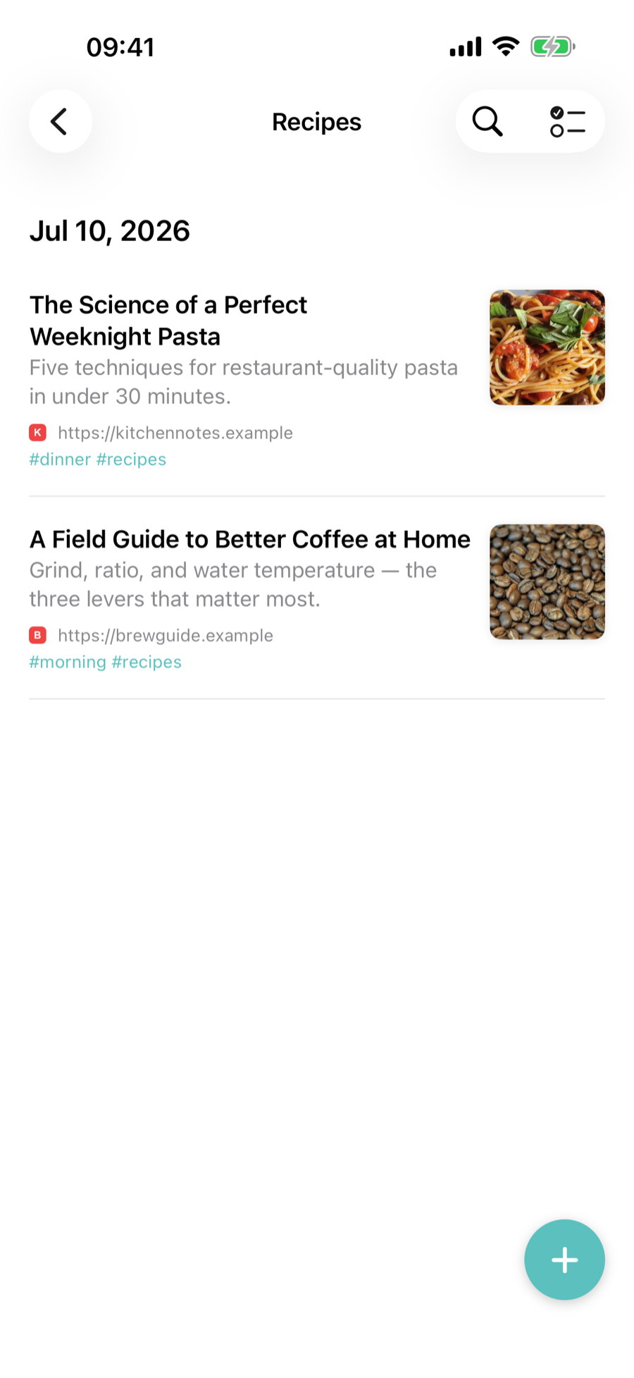 Collections and tags on iPhone